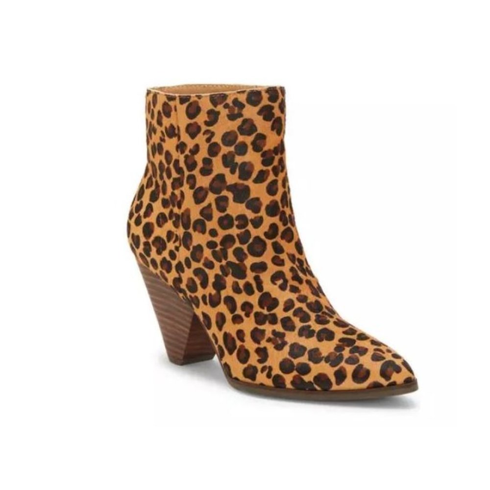NIB LUCKY BRAND MUNISE2 LEOPARD HAIR CALF BOOTIES 8.5 - Picture 1 of 5